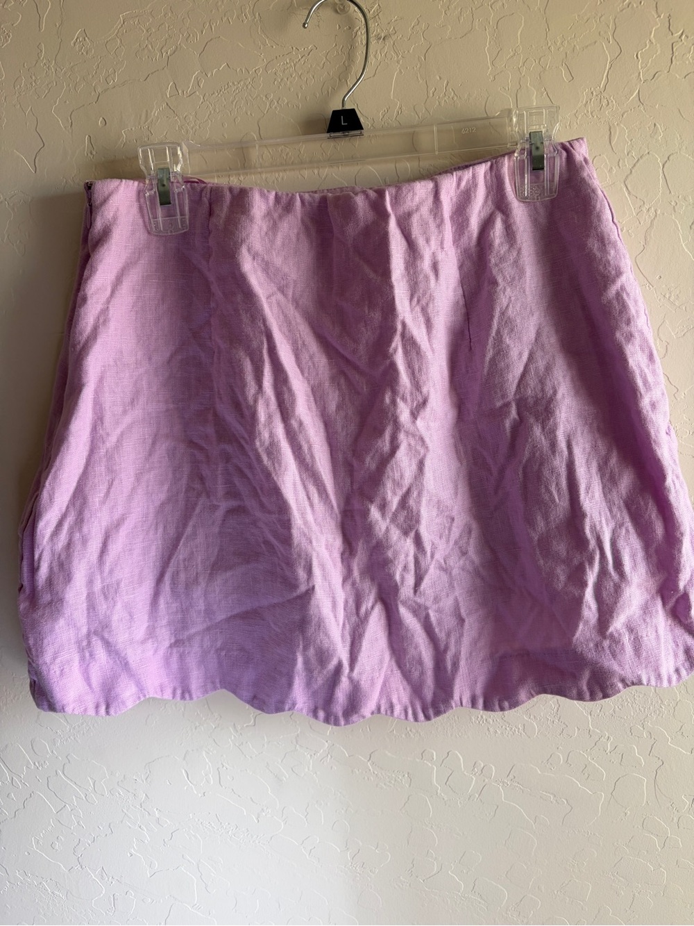 Abercrombie & Fitch Lilac Scalloped Hem Mini Skirt